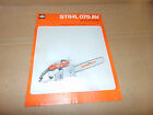 Vintage Stihl 075AV Chainsaw Brochure  1986?