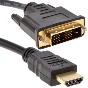 2m DVI Auf HDMI 18+1 Videokabel für TV Monitor Alt PC Spielkonsole DVR Nvr 1.8m - Bild 1 von 10