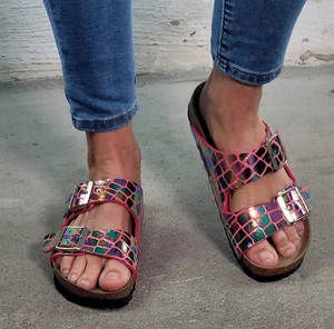 Birkenstock Arizona BS 1025973 Gator Gleam lampone larghezza stretta - Foto 1 di 14