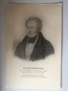 CPA CHATEAUBRIAND Lithographie de Buffet du portrait peu connu pein par Léautaud - Imagen 1 de 2