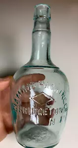 Antique Embossed DIAMOND PACKING Co BRIDGETON NEW JERSEY Sauce Condiment Bottle - Picture 1 of 24