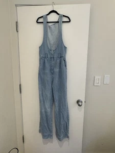 Tuta donna denim vintage blu chiaro denim.cucitura 29".gamba larga - Foto 1 di 8