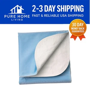 Washable Incontinence Bed Pads 72" x 36" - 10 Cup Absorbent & Waterproof - Picture 1 of 9
