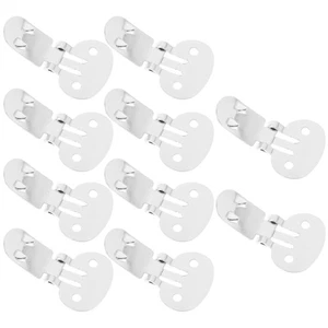 10 piezas de acero inoxidable con hebilla para zapatos clips respaldos para bebés - Imagen 1 de 11