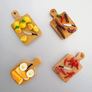 4pcs Food Refrigerator Magnets For Kitchen Home Decor Funny Decorative Fridge Ma - Picture 1 of 8