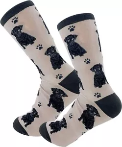 Happy Tails schwarze Mops Socken Haustierliebhaber weiche Socken Einheitsgröße - Bild 1 von 2