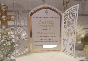 First Holy Communion invitation Zaproszenia na Pierwsza Komunie Swieta x - Picture 1 of 8