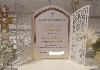 First Holy Communion invitation Zaproszenia na Pierwsza Komunie Swieta x - Image 1 of 4