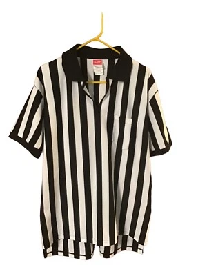 Camiseta deportiva Rawlings XL baloncesto árbitro cuello en V rayas blancas y negras Foto 1 de 4