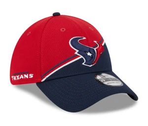 New Era Red/Navy Houston Texans 2023 Sideline 39THIRTY Flex Hat - Multiple Sizes - Picture 1 of 7