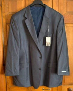 Men's NEW Geoffrey Beene Long Sleeve Gray Pin-Stripe Suit Jacket - 54R - Picture 1 of 7