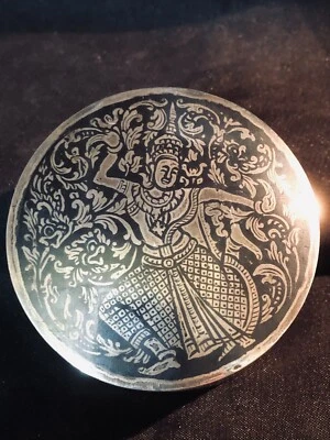 ancienne boite poudrier en argent - Photo 1/4