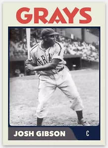 Josh Gibson Custom Novelty Baseball Card Negro League Grays - Picture 1 of 2