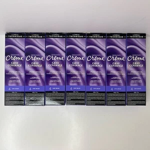 (7) L'OREAL Excellence Creme Gray Coverage Permanent 1.74 oz #4 Dark Brown - Picture 1 of 5