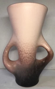 Rare Grand Vase Ansés Dans Le Goût De Pol Chambost Vallauris Vintage H 35,5 Cm - Imagen 1 de 12