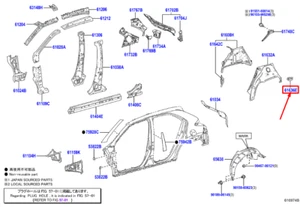 TOYOTA YARIS CROSS MXP LH Quarter Wheel House Extension 61636K2010 NEW GENUINE - Foto 1 di 2