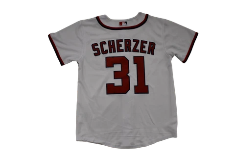 Washington Nationals Nike MLB Youth Boys Max Scherzer Cool Base White Jersey NWT Cover