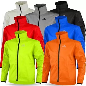 Mens Cycling Jacket High Visibility Waterproof Running Top Rain Coat S to 2XL - Picture 1 of 7