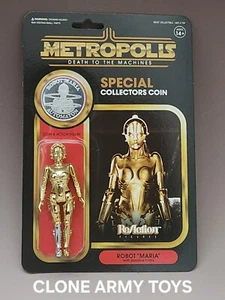 SDCC Super7 Exclusive Metropolis Maria Robot 3.75 ReAction 2019 Frm custodia di fabbrica - Foto 1 di 3