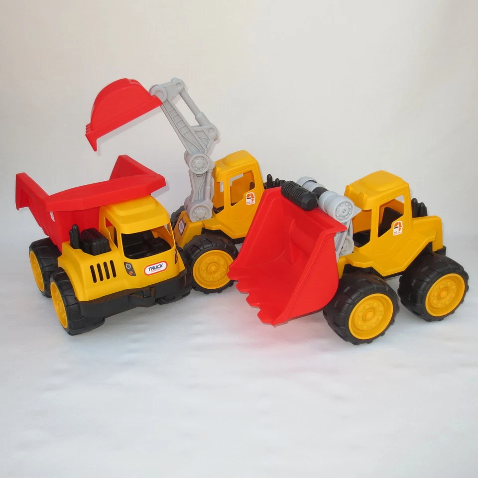 DA XIN Sandlaster Sandspielzeug Laster Bagger Radlader LKW Sand Sandfahrzeug Kipplaster