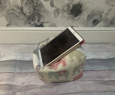 Elephant Ipad Pro Cushion Ipad Beanbag stand Tablet Holder Device Desk Tidy Gift - Image 1 of 4