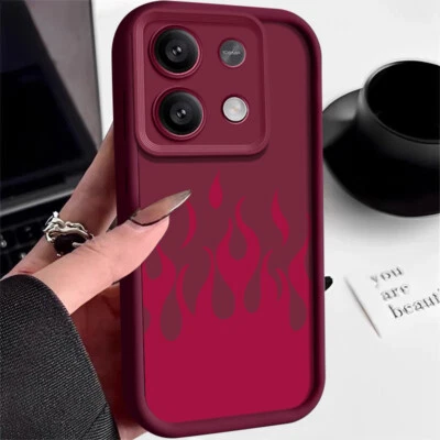Funda Teléfono Para Xiaomi 14T 13T Pro Poco F6 X6 X5 Pro Redmi Note 13 12 Cubierta Llama Foto 1 de 4