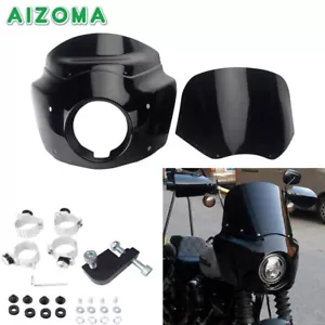 Parabrisas carenado de faros de motocicleta de 11" para Harley Dyna Wide FXDWG 06-17 EE. UU. - Imagen 1 de 8