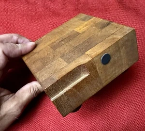 Vtg Ernest Sohn Siamese Teak Butcher Block Mini Footed Cutting Board Danish MCM - Picture 1 of 6