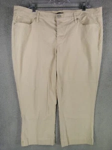 NY&C New York & Company Womens 18 40x22 Beige Capri Style Pants - Picture 1 of 4