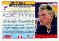 1991-92 Score Promos Canadian Bilingual #1 Brett Hull