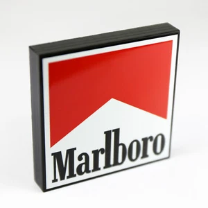 Marlboro Square Acrylic Self Standing 3D Logo Sign - Picture 1 of 4