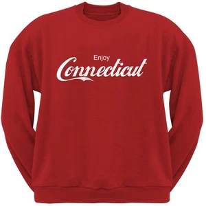 Enjoy Connecticut Red Adult Sweatshirt - Picture 1 of 1