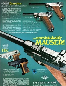 Mauser HSc M29 P08 Pistole 1974 Original Farbdruck Anzeige - Bild 1 von 1