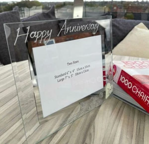 Personalised/Non Personalised 70th Anniversary Frames Land 3 Designs/2 Sizes - Picture 1 of 12