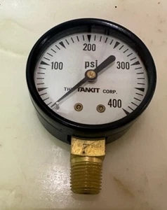 142130   TANKIT   2" Utility Pressure Gauge  1/4" NPT bottom mount     0-400 PSI - Picture 1 of 1