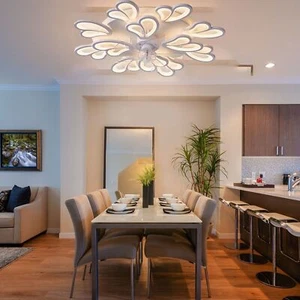 LED Chandelier Invisible Ceiling Fan Light Ceiling Lamp With Remote Control - Picture 1 of 14