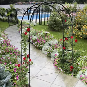 Garden Arch Trellis for Climbing Plants, Metal Wedding Arch Flowers Frame - Picture 1 of 7