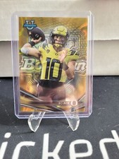 2022 Bowman University Best Bo Nix Gold Lava Refractor/75 Oregon Ducks