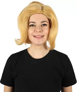 HPO Adult Women’s New Light Blonde Medium Straight Wavy Pigtail Cosplay Wig - Picture 1 of 8