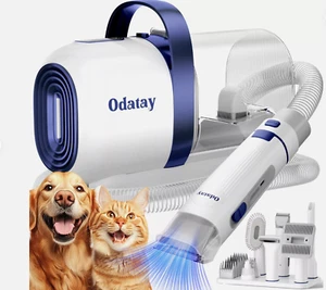 Odatay Dog Grooming Kit 12000Pa Strong Pet Grooming Vacuum Dogs with Clip-LM8S - Picture 1 of 6