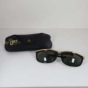 Occhiali da sole vintage Bausch & Lomb Ray Ban L1000 VPAR Olympian l nero/oro LEGGI - Foto 1 di 24