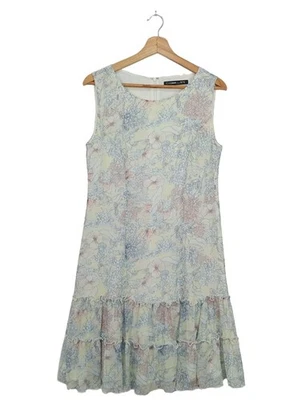 COSIMA Sommerkleid Damen Kleid Gr. DE 36 creme-blassgelb-blau Casual-Look - Bild 1 von 4