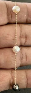 Pulsera de perlas de agua dulce vintage JCM 10KT. 7,5 pulgadas (H26) - Imagen 1 de 6