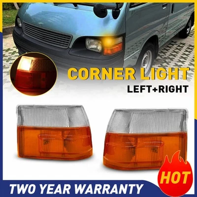 Set LH+RH Front Head Light Corner Lamp Indicator For Toyota Hiace RZH 1989-2005. - image 1 of 4