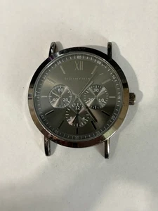 Geoffrey Beene Black PVD Faux Chronograph Quartz Men’s Watch Case FOR REPAIR - Picture 1 of 8