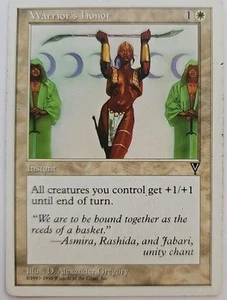 MTG Magic The Gathering Card Warrior's honor Instant White V Visions - Picture 1 of 2