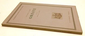 LN- ORESTE - VITTORIO ALFIERI - PETRINI - COLLEZIONE SCOLASTICA-- 1967- B- ZFS59 - Picture 1 of 1
