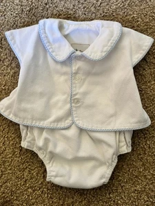 Anvy Kinder Baby Junge Knopfleiste hellweiß Einteiler - 6M - 0010075 - Bild 1 von 9