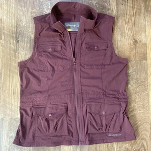 Eddie Bauer Damen Travex Weste Lila Größe L Cargo Utility Wandern Camping - Bild 1 von 8