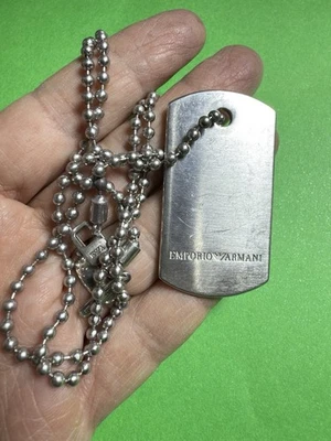 Auténtico collar de plata de ley 925 EMPORIO ARMANI para hombre. 41 gramos T Foto 1 de 4